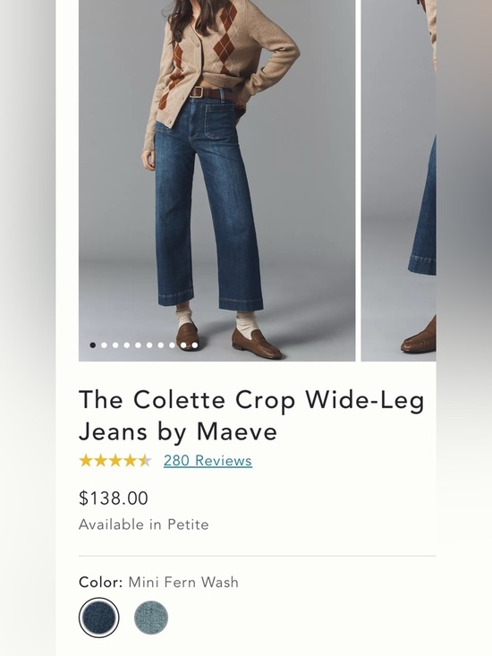 Anthropologie | The Colette Crop Wide-Leg Jeans by Maeve - Picture 16 of 16